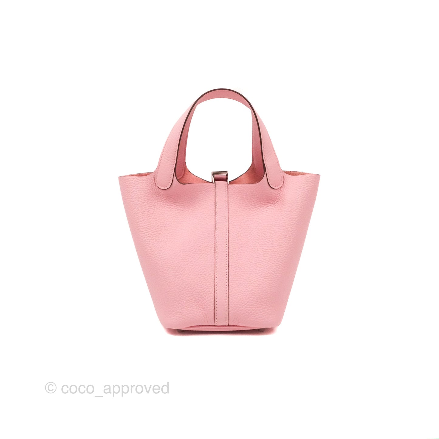 Hermès Picotin 18 Rose Sakura Clemence Palladium Hardware