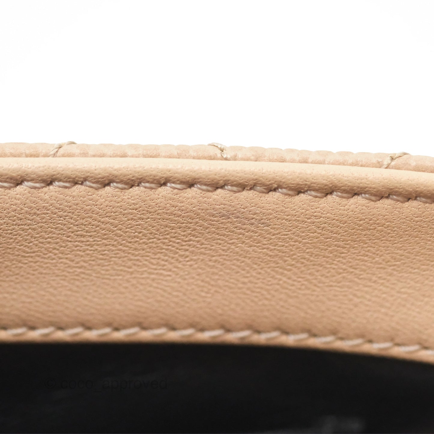 Chanel Quilted Small CC Filigree Flap Beige Black Caviar