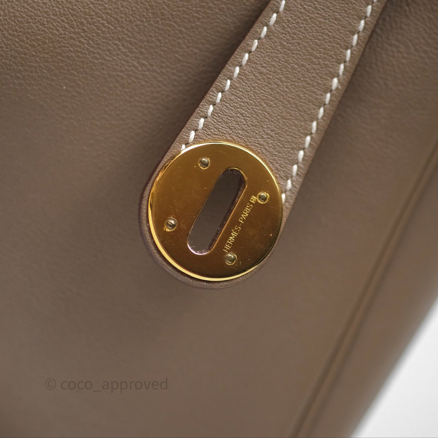 Hermès Lindy 30 Etoupe 18 Swift Gold Hardware