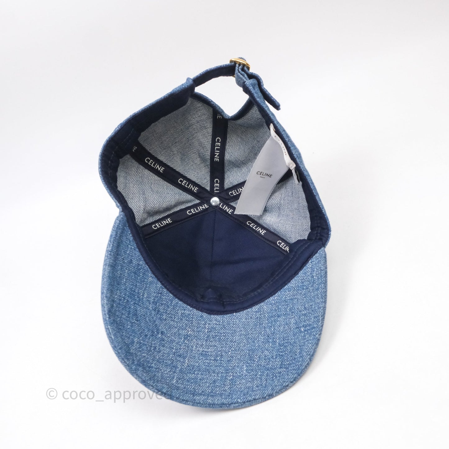 Celine Baseball Cap Cotton Triomphe Denim