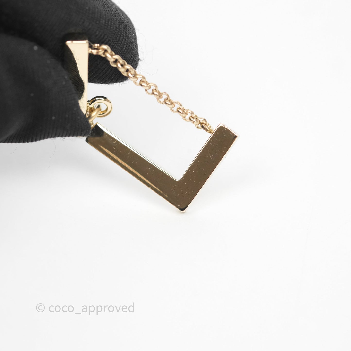 Chanel Letter Cha-Nel Logo Drop Earrings Gold Tone 20V