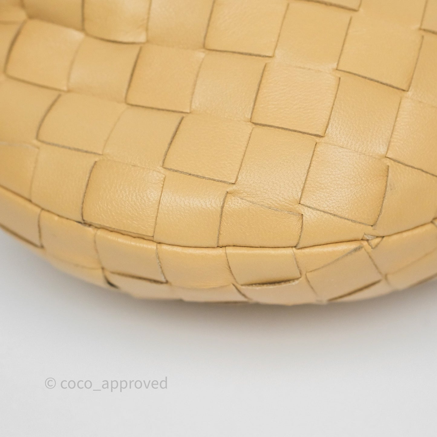 Bottega Veneta Mini Jodie Bag Intrecciato Almond Lambskin