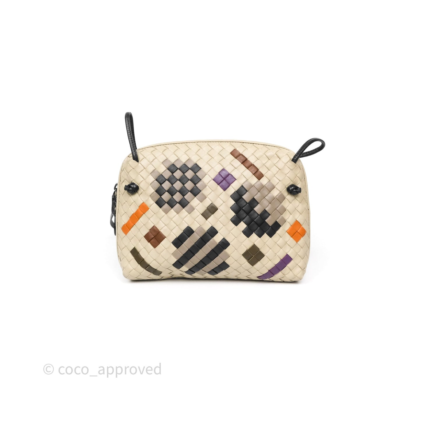 Bottega Veneta Nodini Crossbody Bag Cement Abstract Nappa Intrecciato