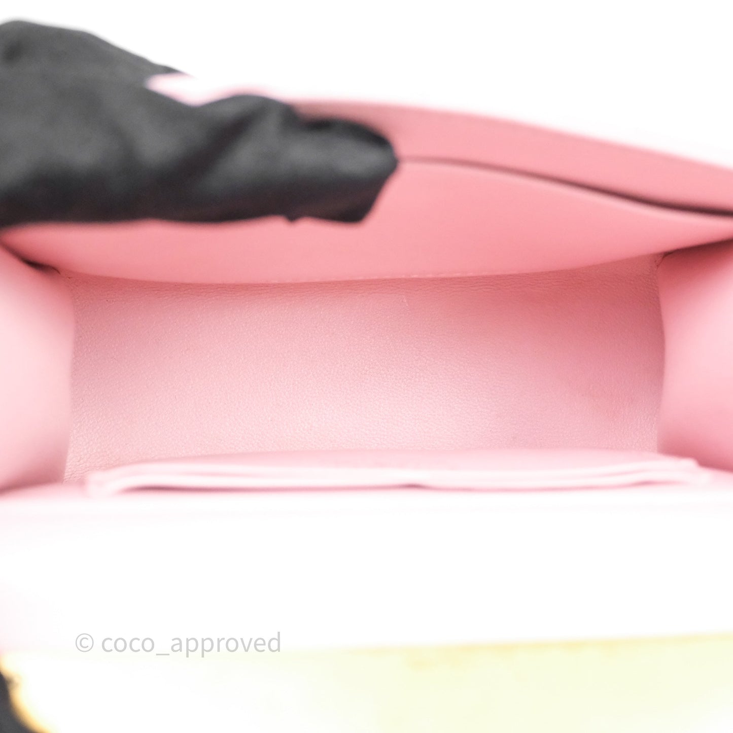 Chanel Mini Enamel Handle Clutch on Chain Pink Lambskin Gold Hardware