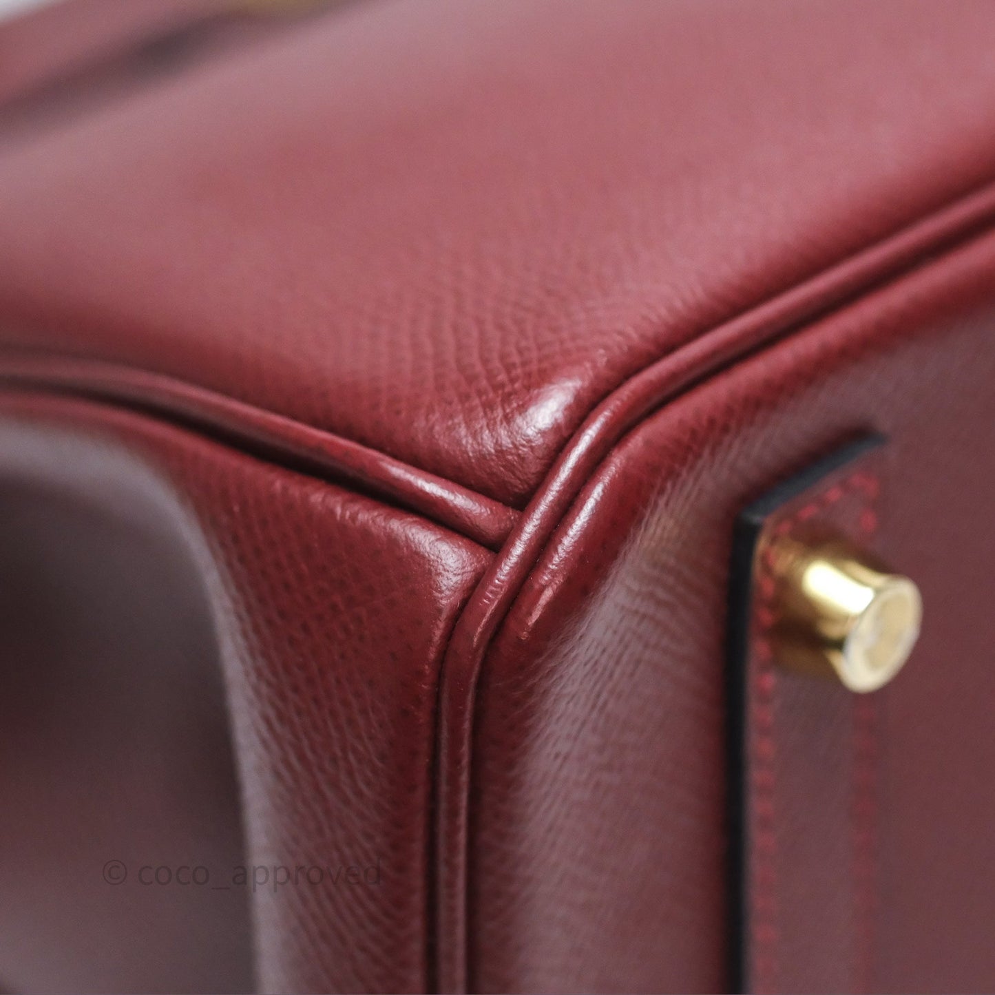 Hermès Birkin 30 Retourne Rouge H 55 Epsom Gold Hardware