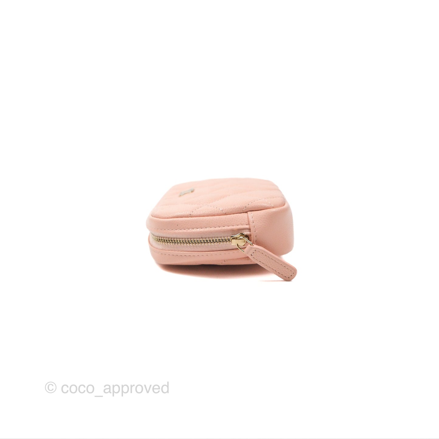 Chanel Small Classic Pouch Light Beige Caviar Gold Hardware