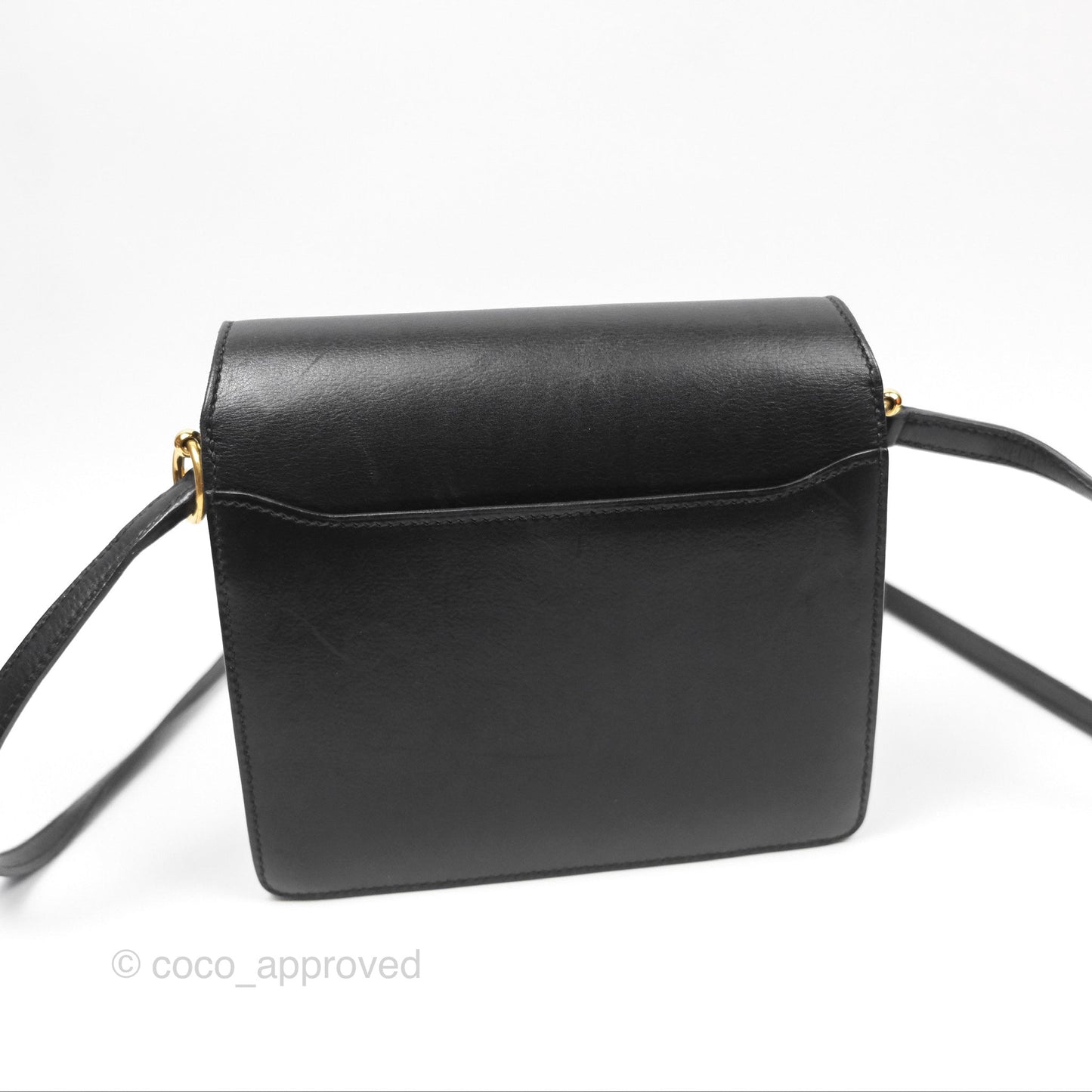 Hermès Roulis Mini 18 Noir 89 Veau Evergrain Gold Hardware