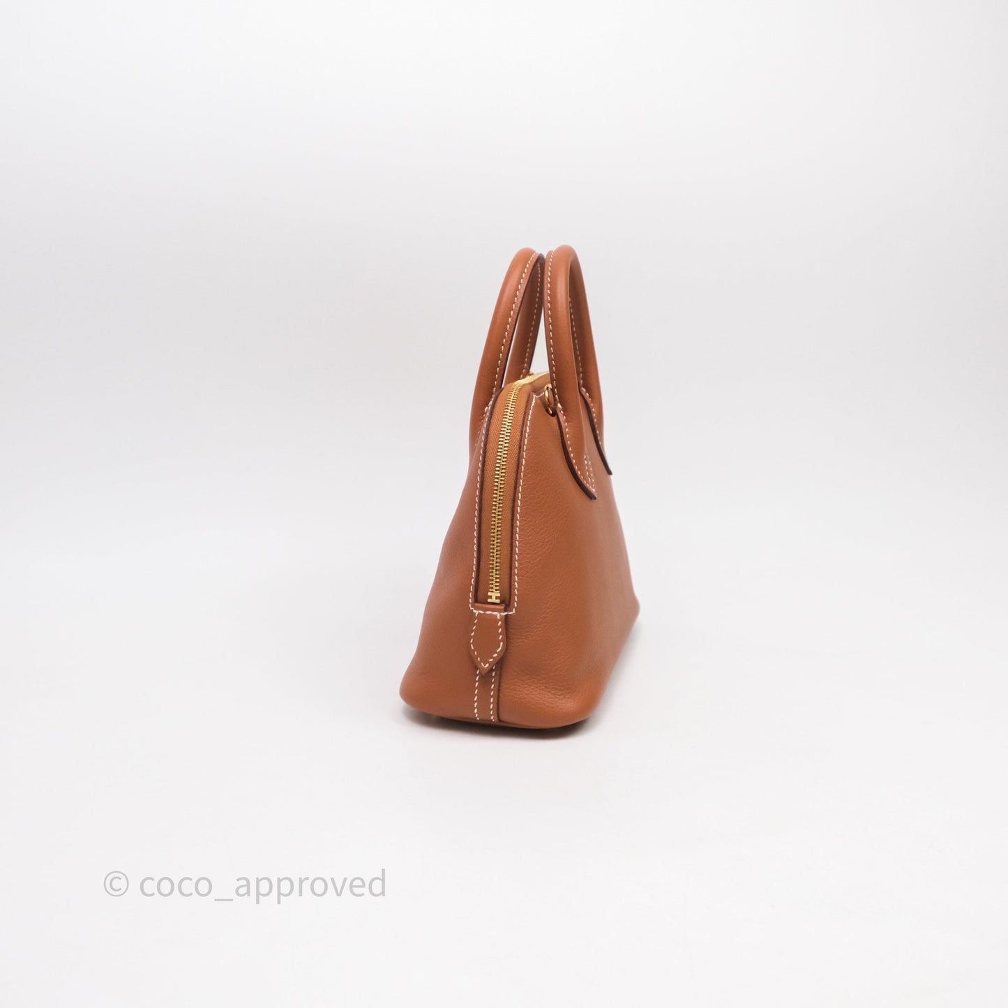 Hermès Bolide Mini 1923 Gold Evercolor Gold Hardware