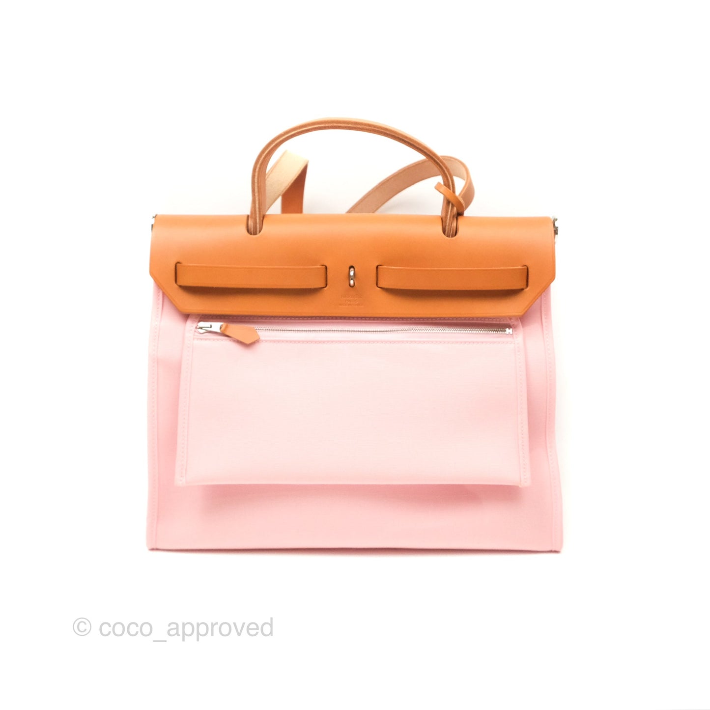 Hermès Herbag Zip 31 Rose Sakura 3Q Canvas Palladium Hardware