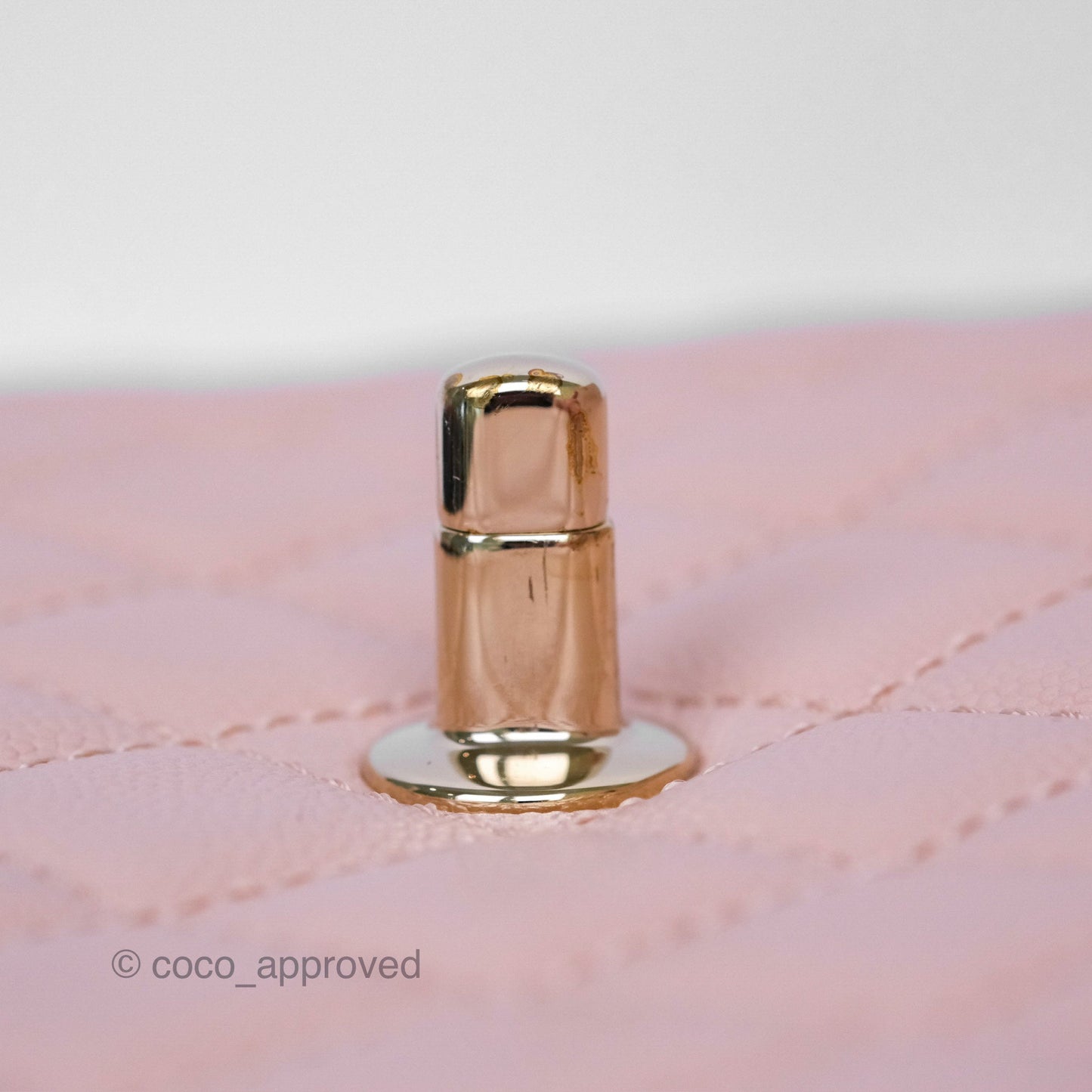 Chanel Small Coco Handle Pink Caviar Gold Hardware