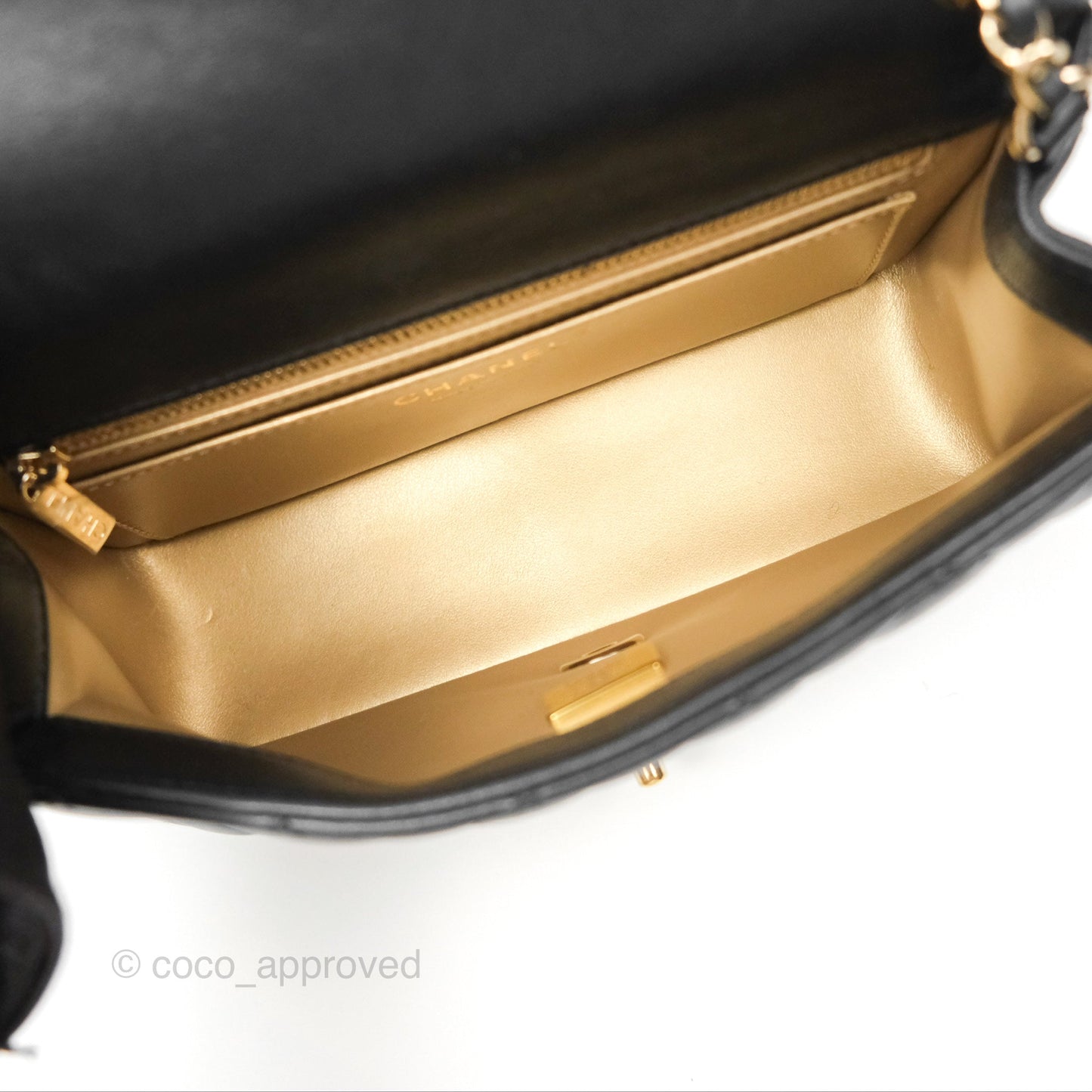 Chanel Ball Crush Mini Rectangular Black Lambskin Gold Hardware 23C