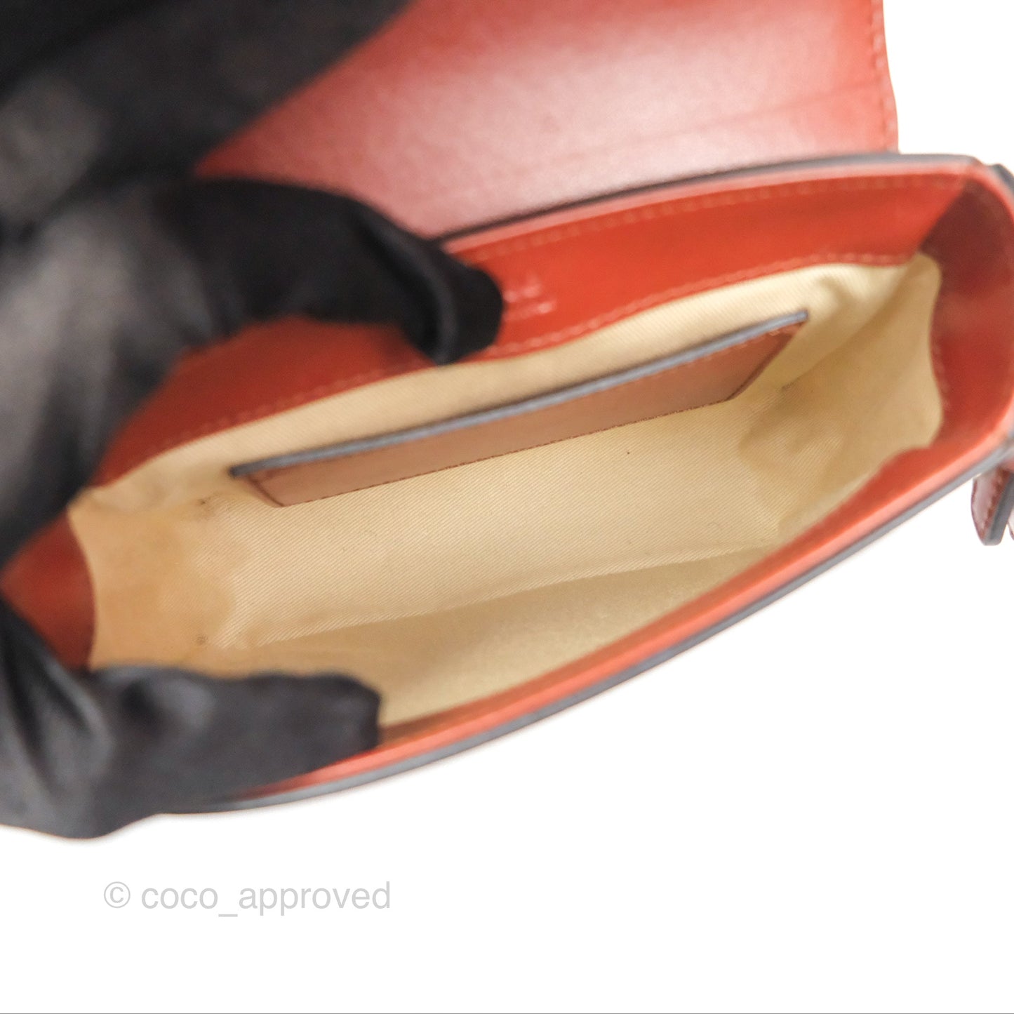Chloé Mini C Bag Sepia Brown Shiny/Suede Calfskin