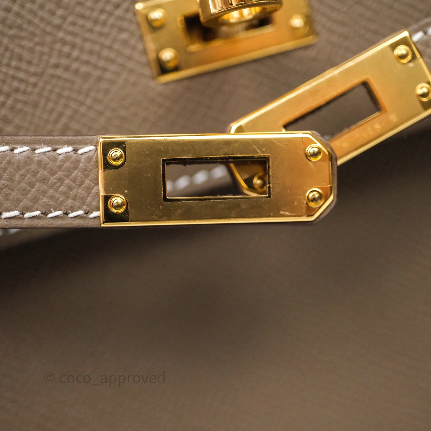 Hermes Kelly 25 Etoupe 18 Epsom Gold Hardware