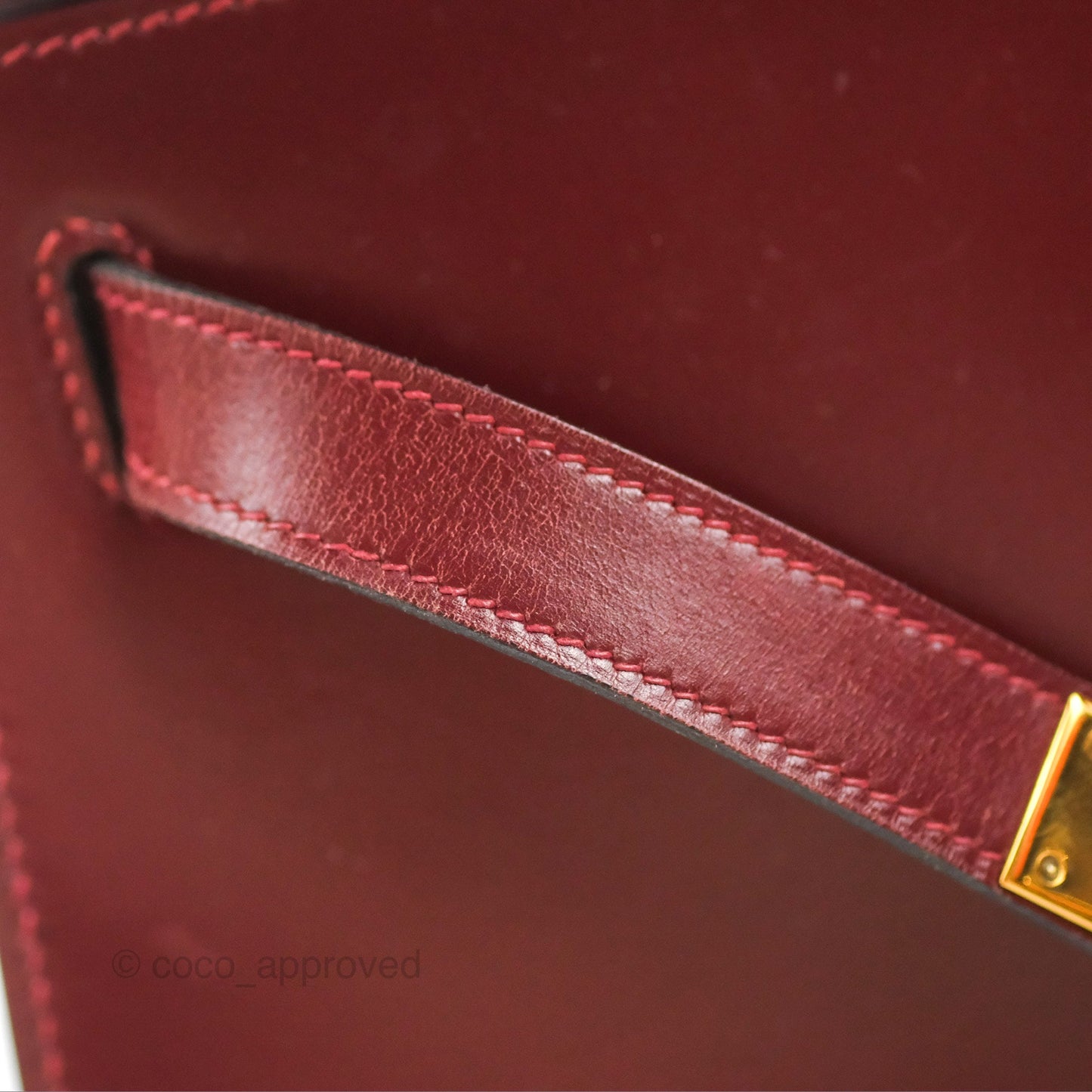 Hermès Kelly Sellier 28 Box Rouge Gold Hardware