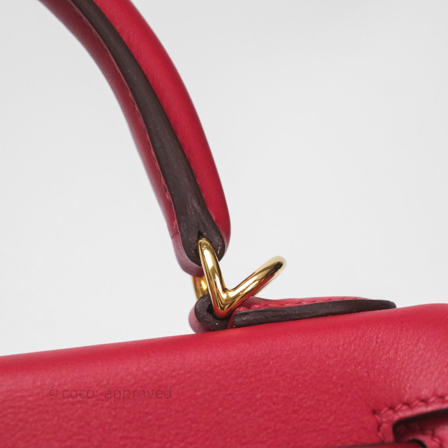Hermès Kelly II 25 Retourne Swift Rouge Piment 5X Gold Hardware