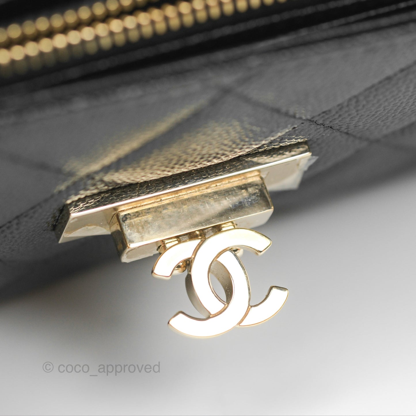 Chanel Golden Class Black Caviar Wallet Gold Hardware