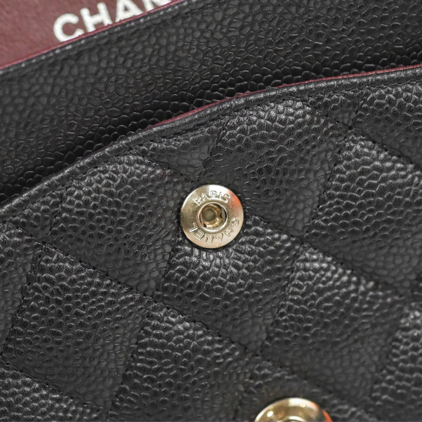Chanel Classic M/L Medium Flap Quilted Black Caviar Silver Hardware