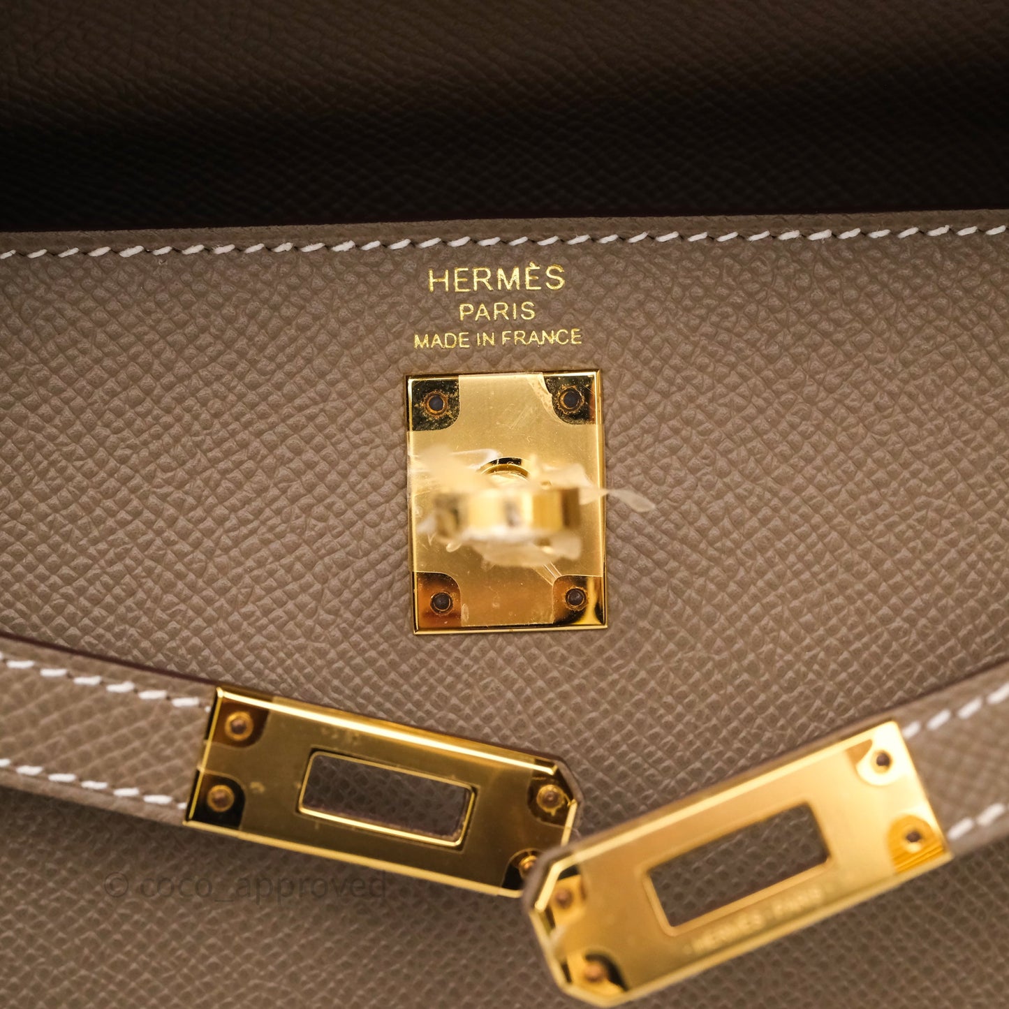 Hermès Kelly 25 Etoupe 18 Epsom Gold Hardware