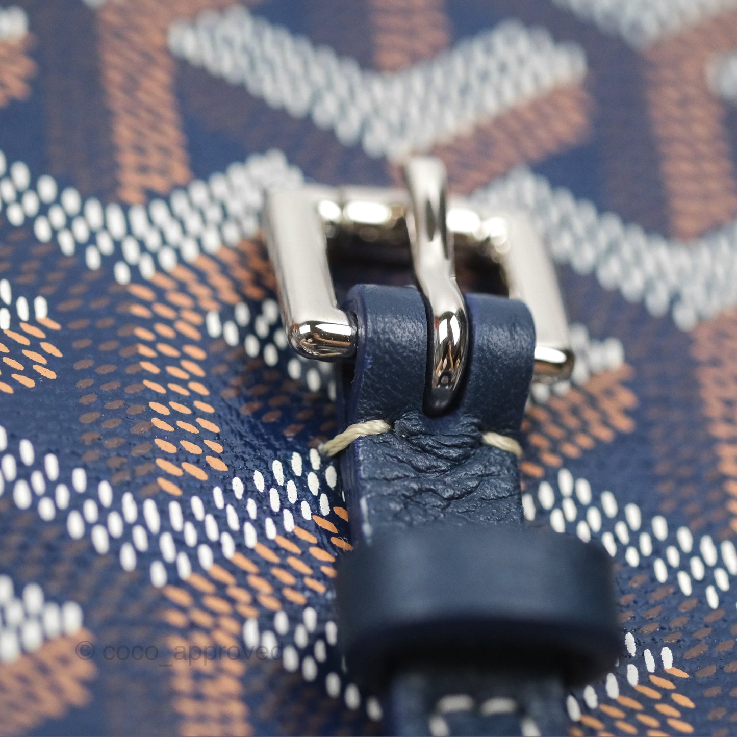 Goyard Mini Alpin Backpack Navy Blue Goyardine Calfskin