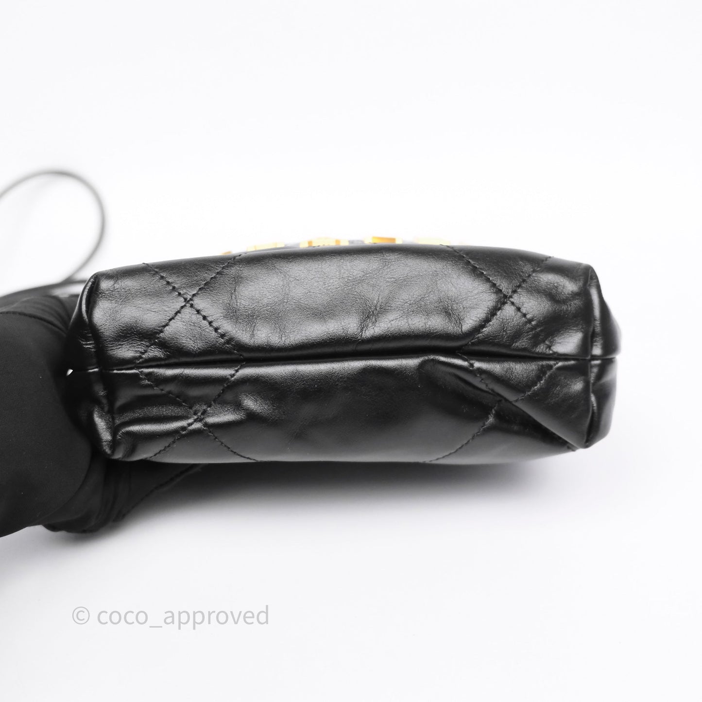 Chanel 22 Mini Bag Black Crumpled Calfskin