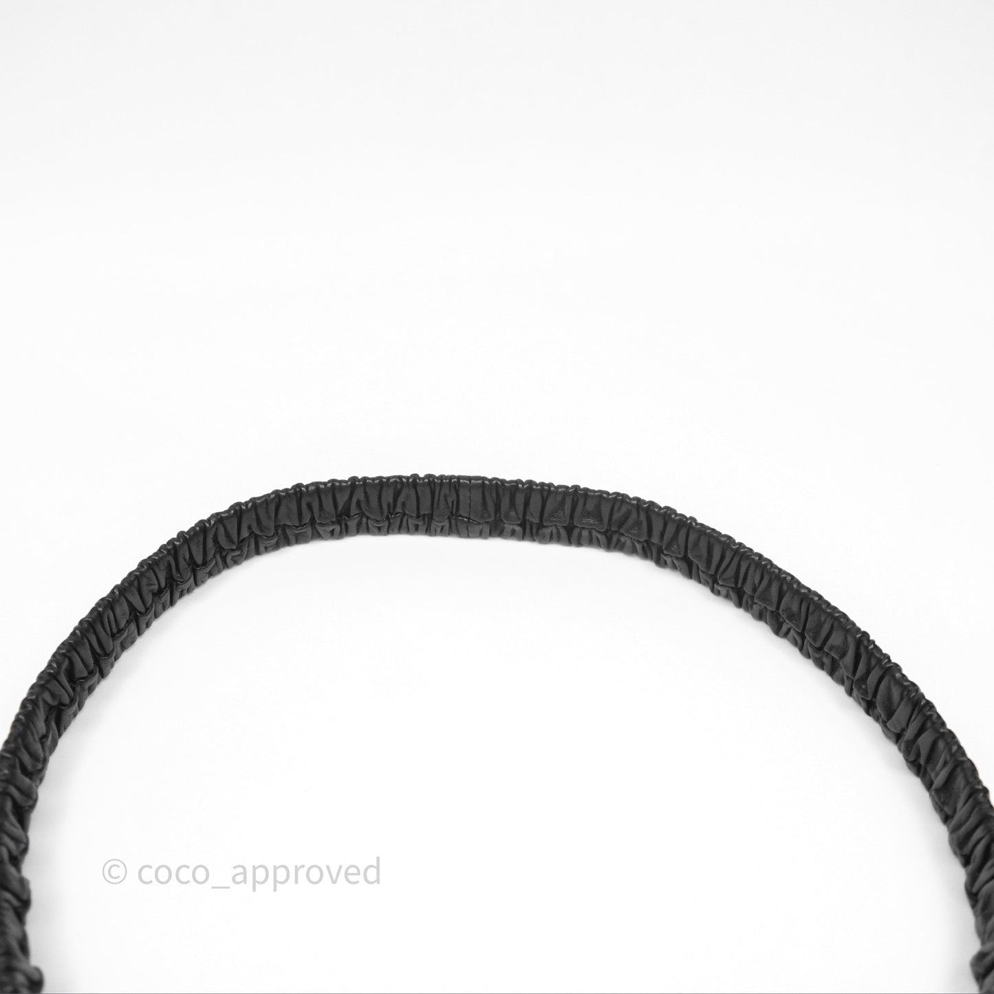 Chanel Square CC Ruched Belt Black Lambskin Gold Tone 22A