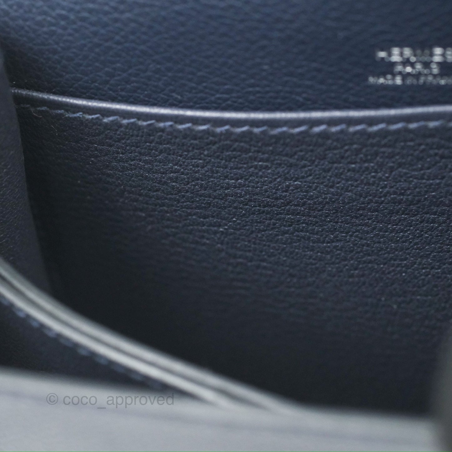 Hermès Roulis Mini 18 Blue Nuit Evercolor Palladium Hardware