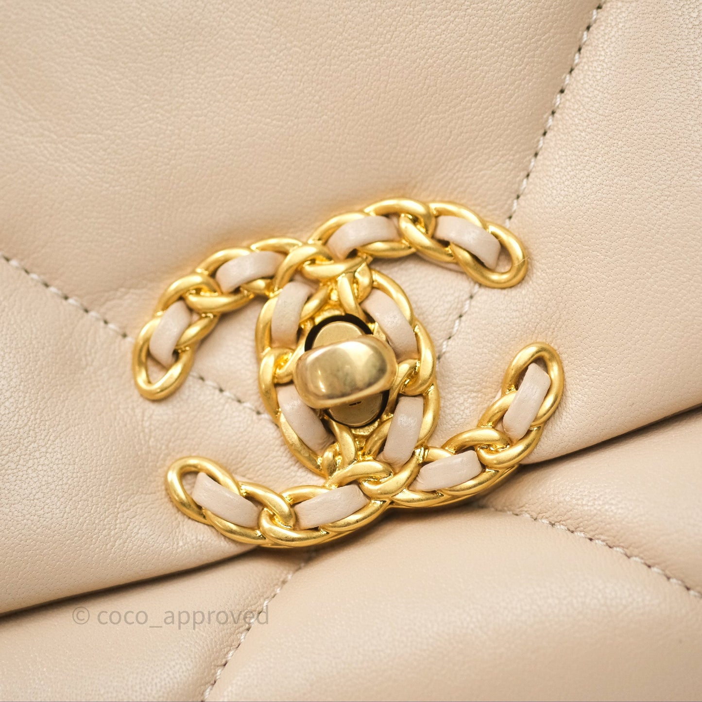 Chanel 19 Small Beige Mixed Hardware