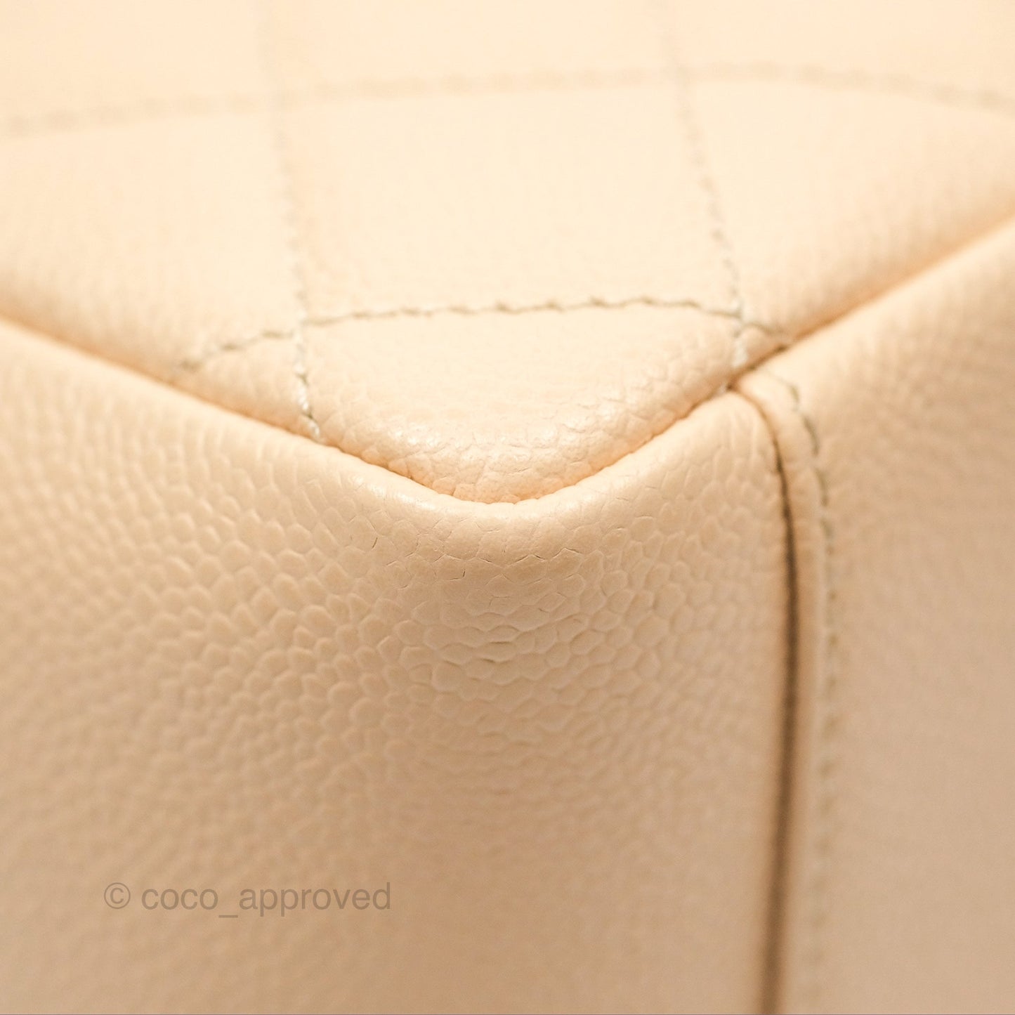 Chanel GST Beige Caviar Silver Hardware