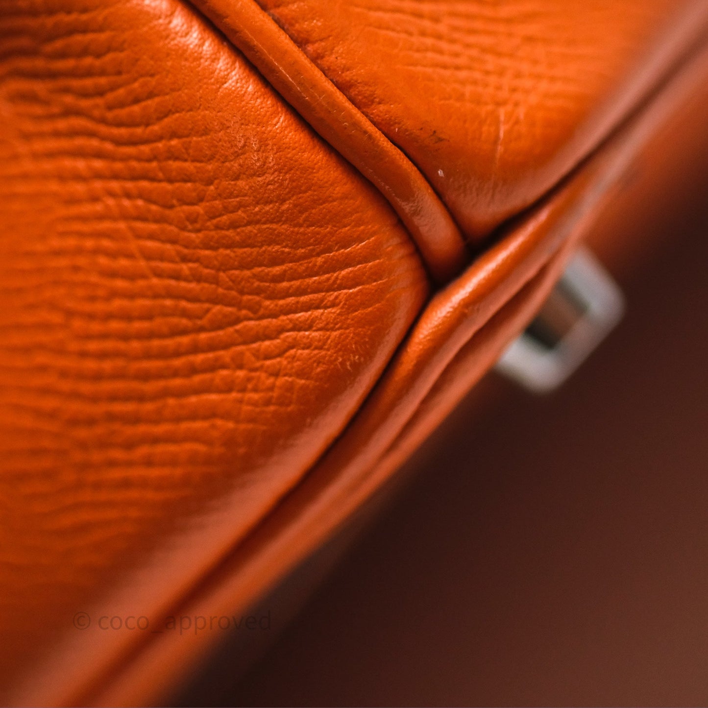 Hermès Birkin 30 Retourne Orange Epsom Palladium Hardware