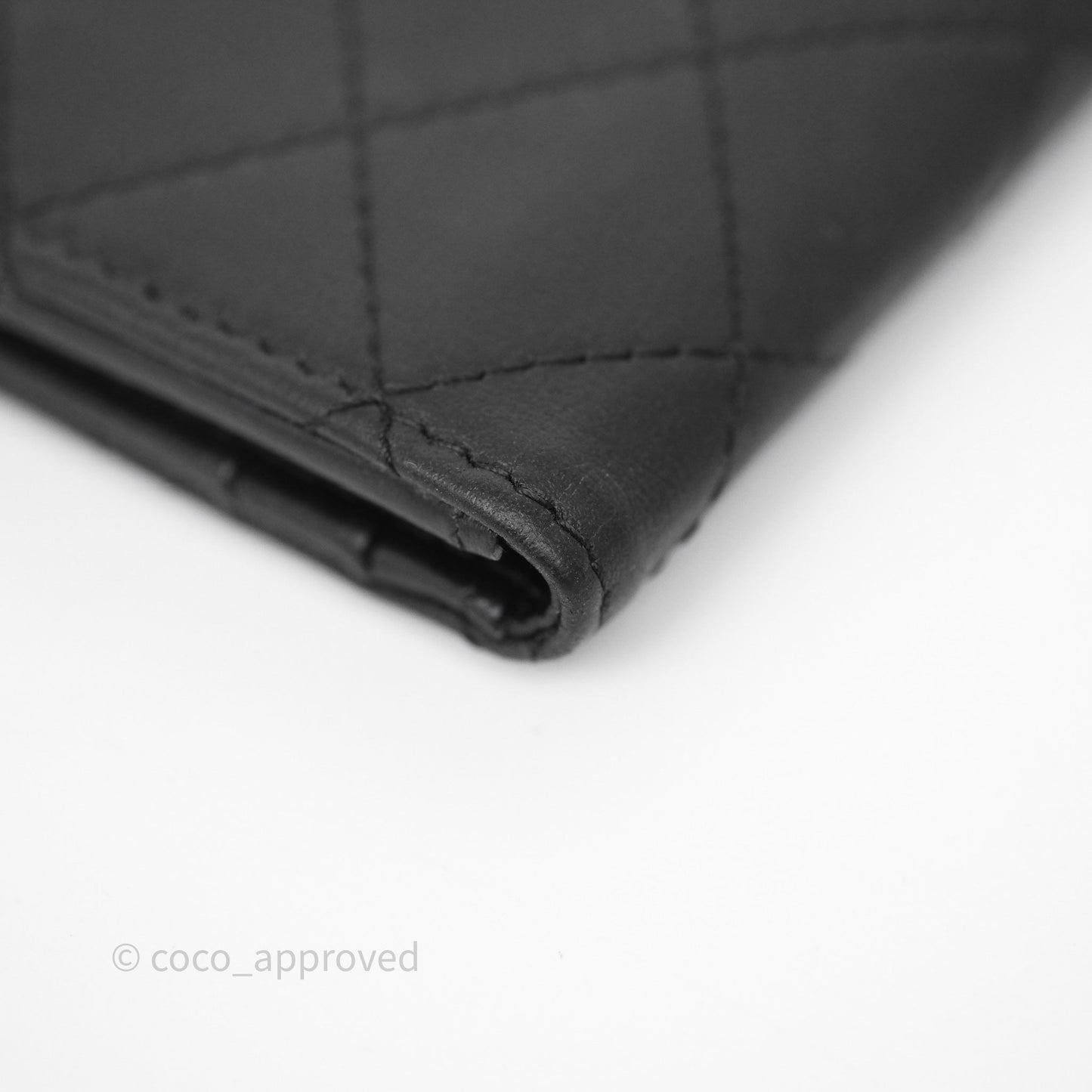 Chanel Card Holder Quilted So Black Calfskin 24P