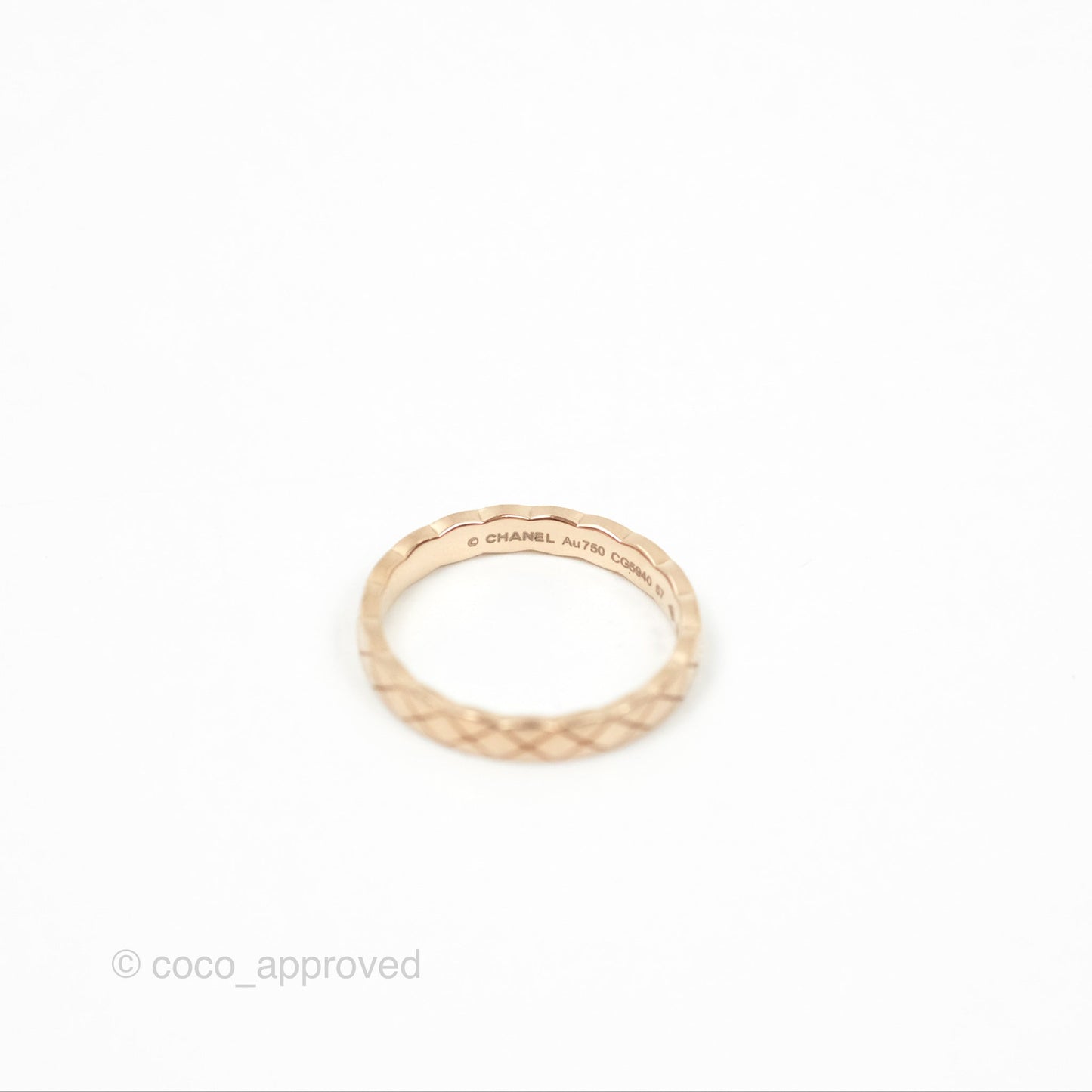 Chanel Coco Crush Ring 18K Beige Gold Size 57
