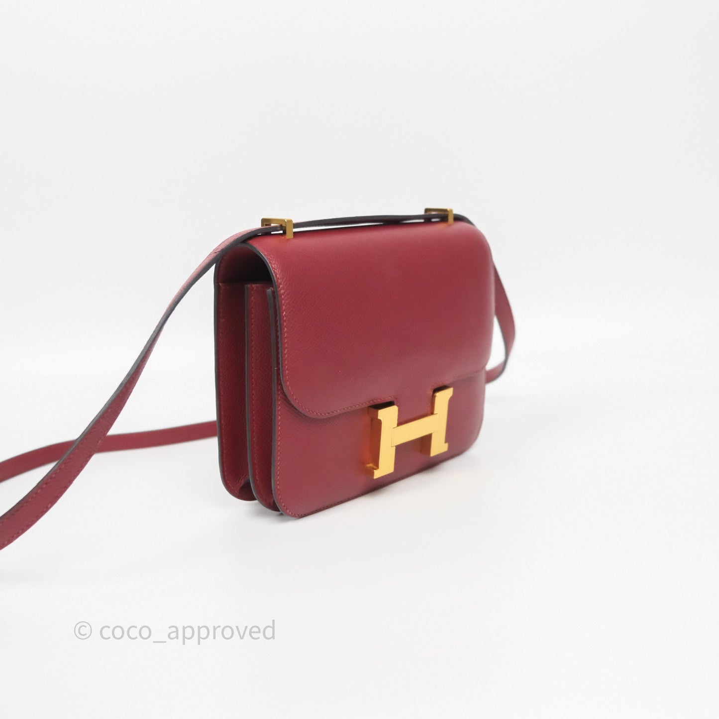 Hermès Constance Mini 18cm Rouge Grenat K1 Epsom Gold Hardware