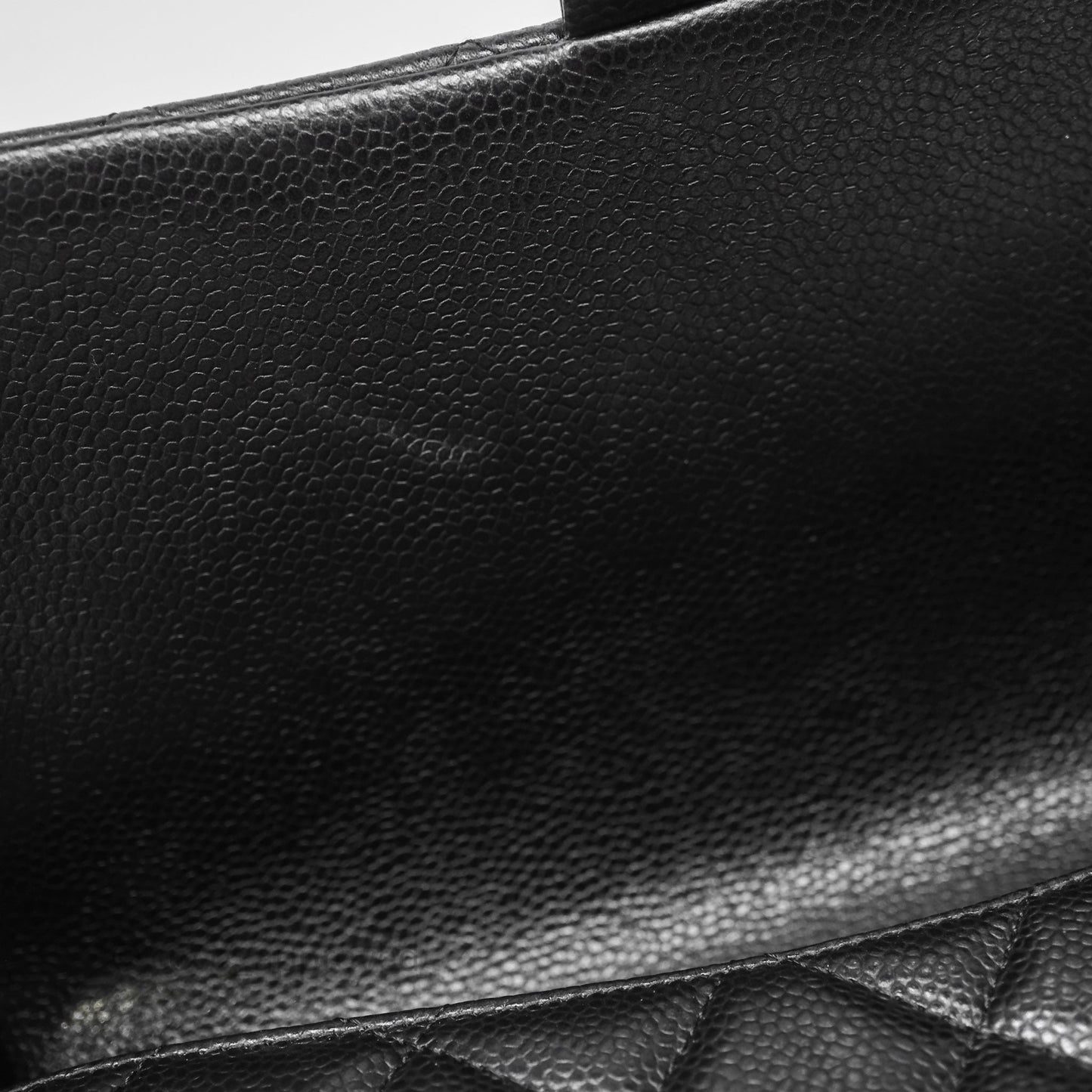Chanel Quilted Clutch with Chain Black Caviar Silver Hardware