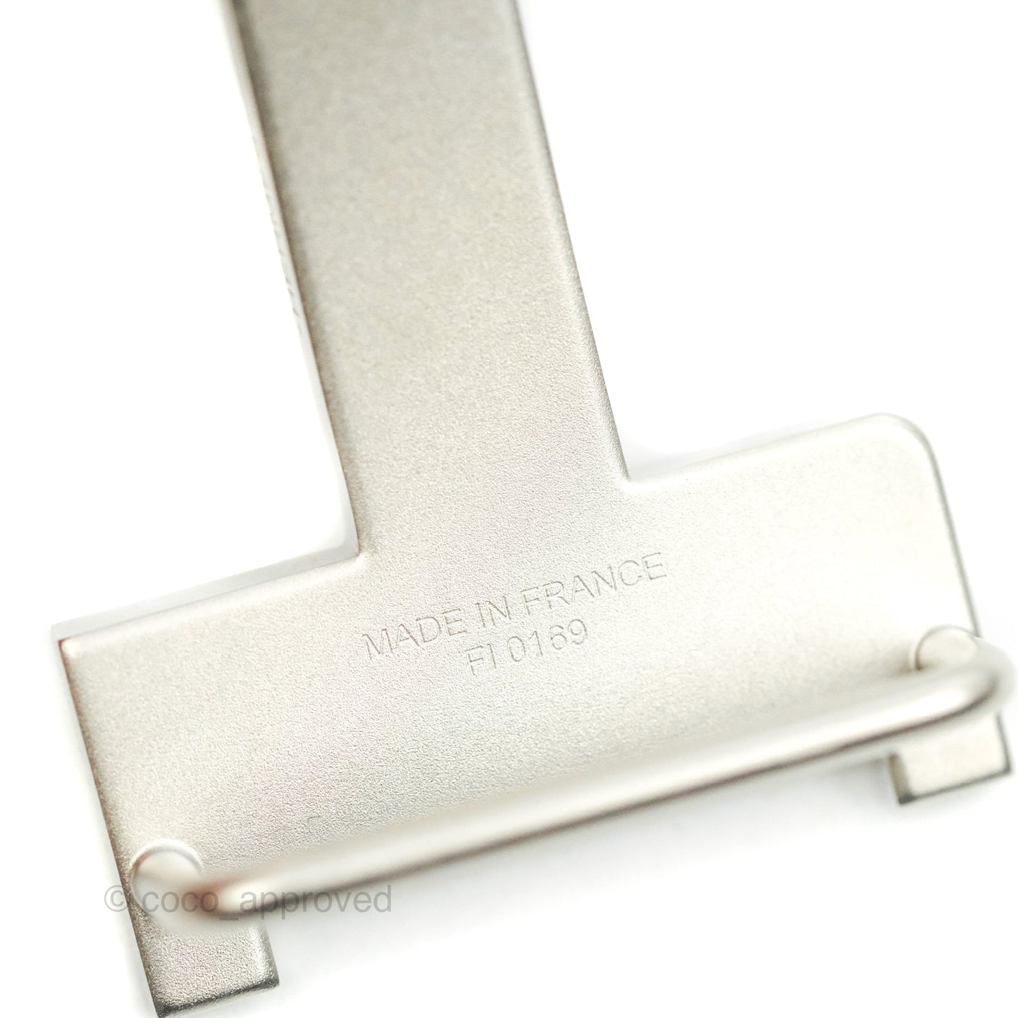 Hermès Guillochee H Silver Belt Buckle & Reversible Sky Blue Epsom & Swift