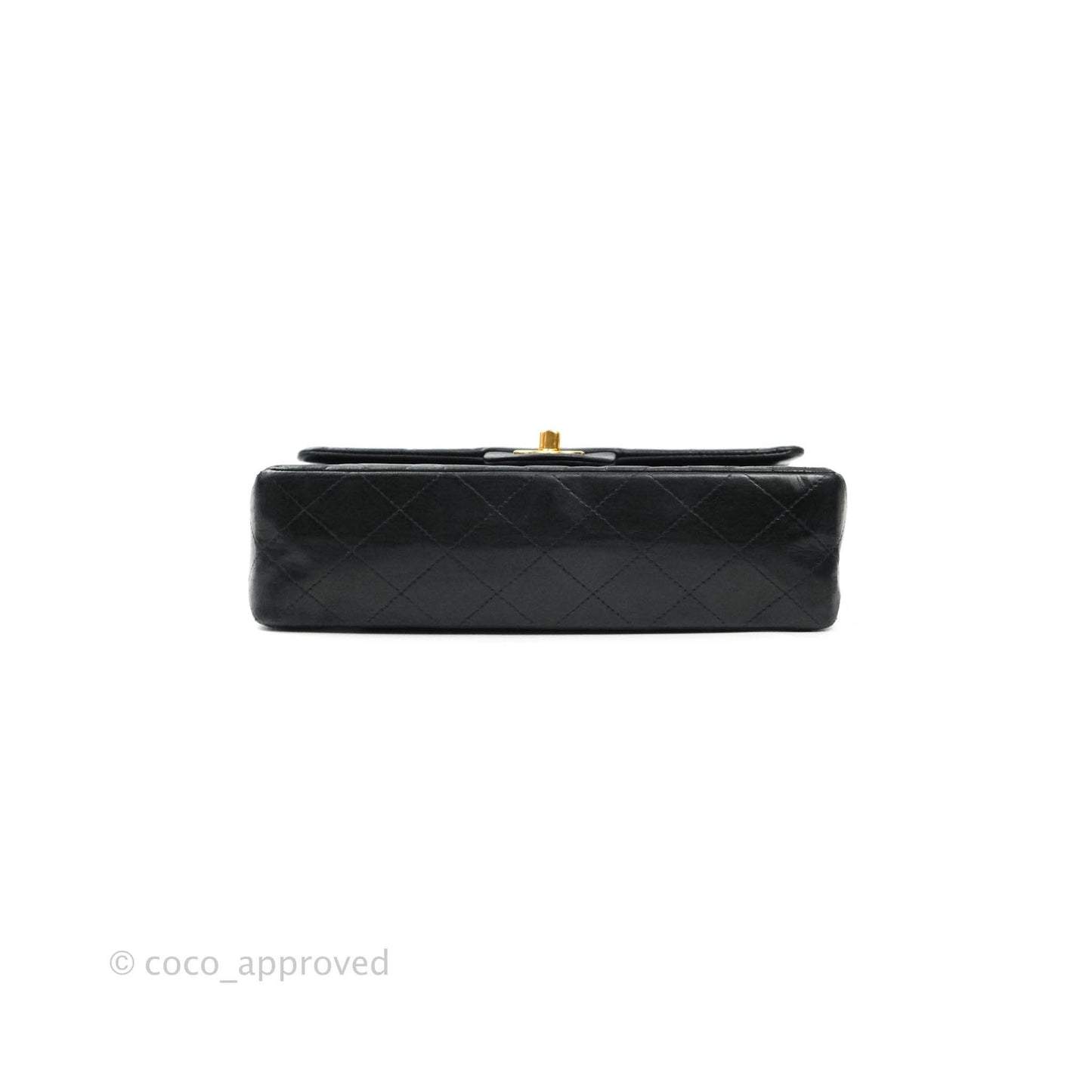 Chanel Classic Vintage Small S/M Flap Black Lambskin 24K Gold Hardware
