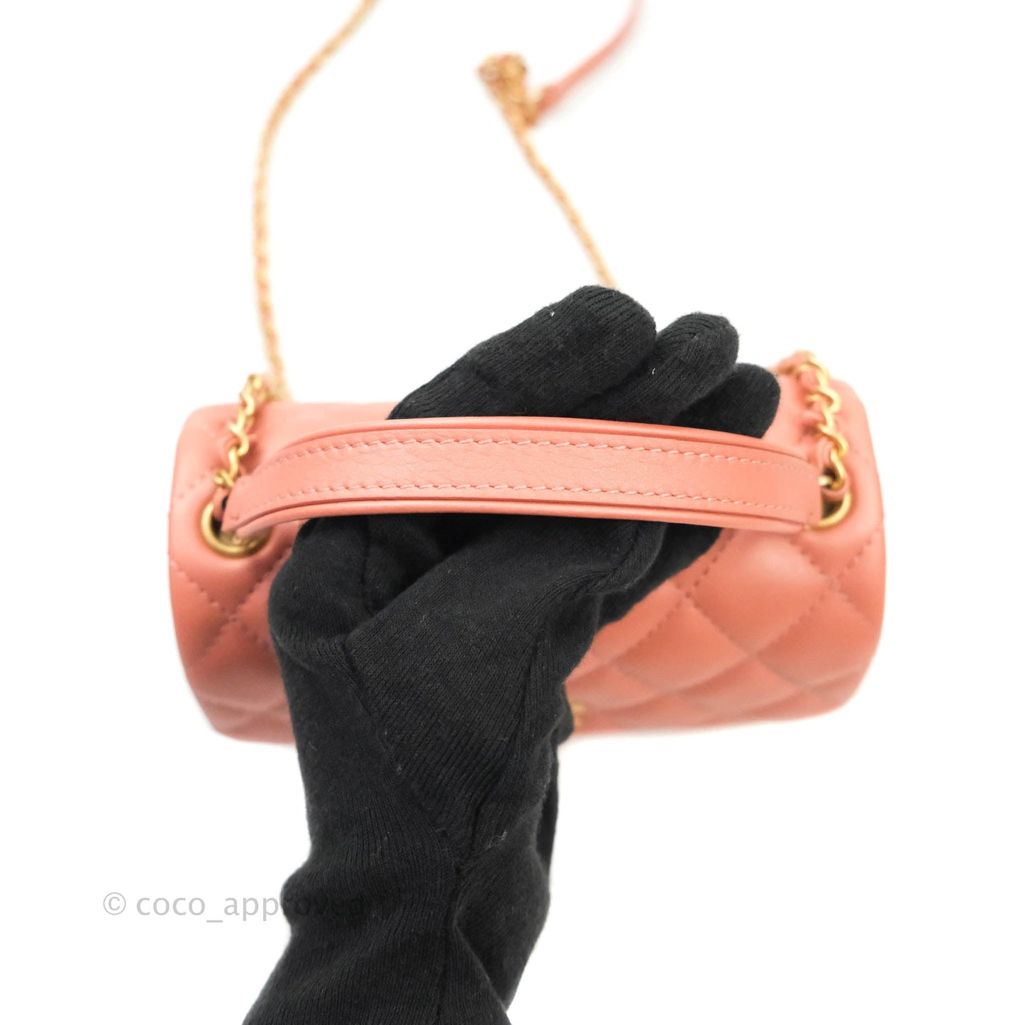 Chanel Day Trip Quilted Small Lambskin Pink Aged Gold Hardware