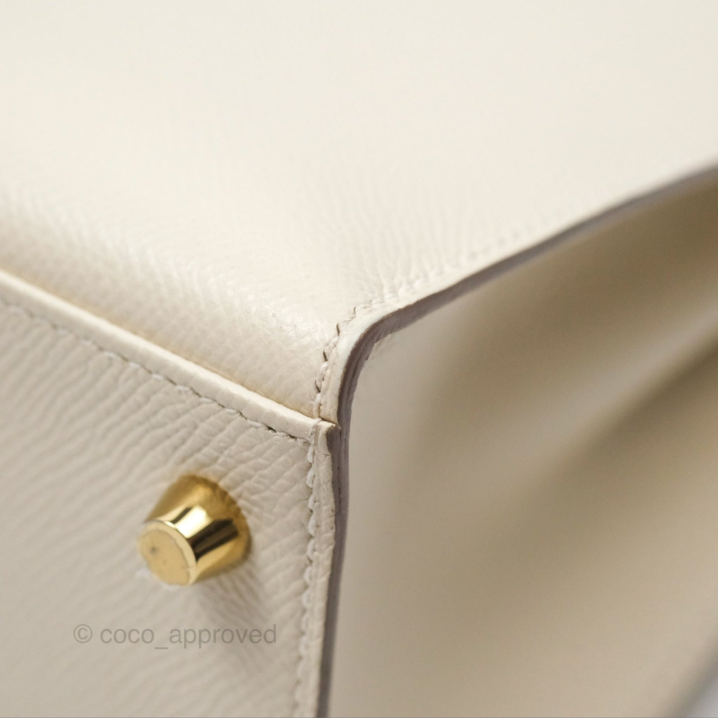 Hermès Kelly 28 Sellier Craie 10 Epsom Gold Hardware