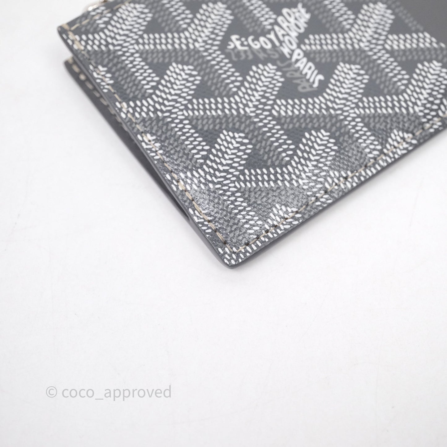Goyard Bourbon Zipped Card Holder Grey