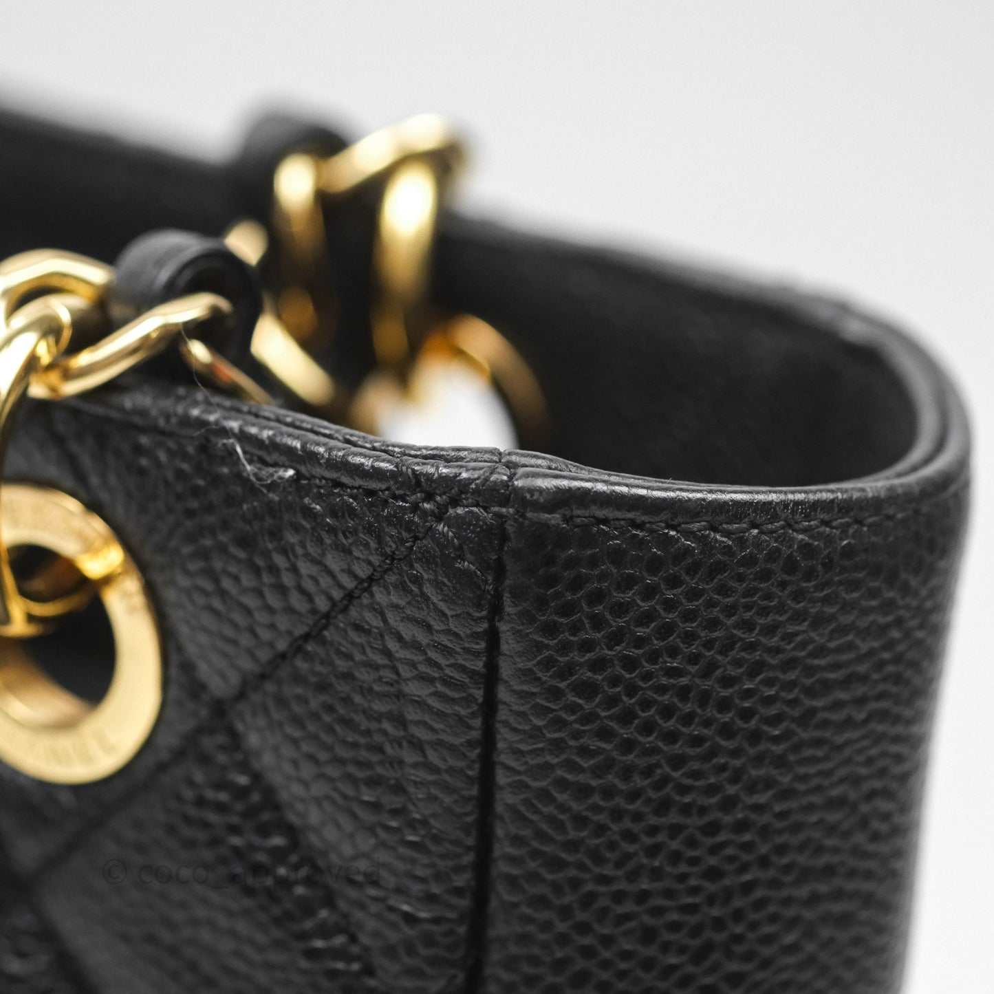 Chanel Vertical GST Black Caviar Gold Hardware