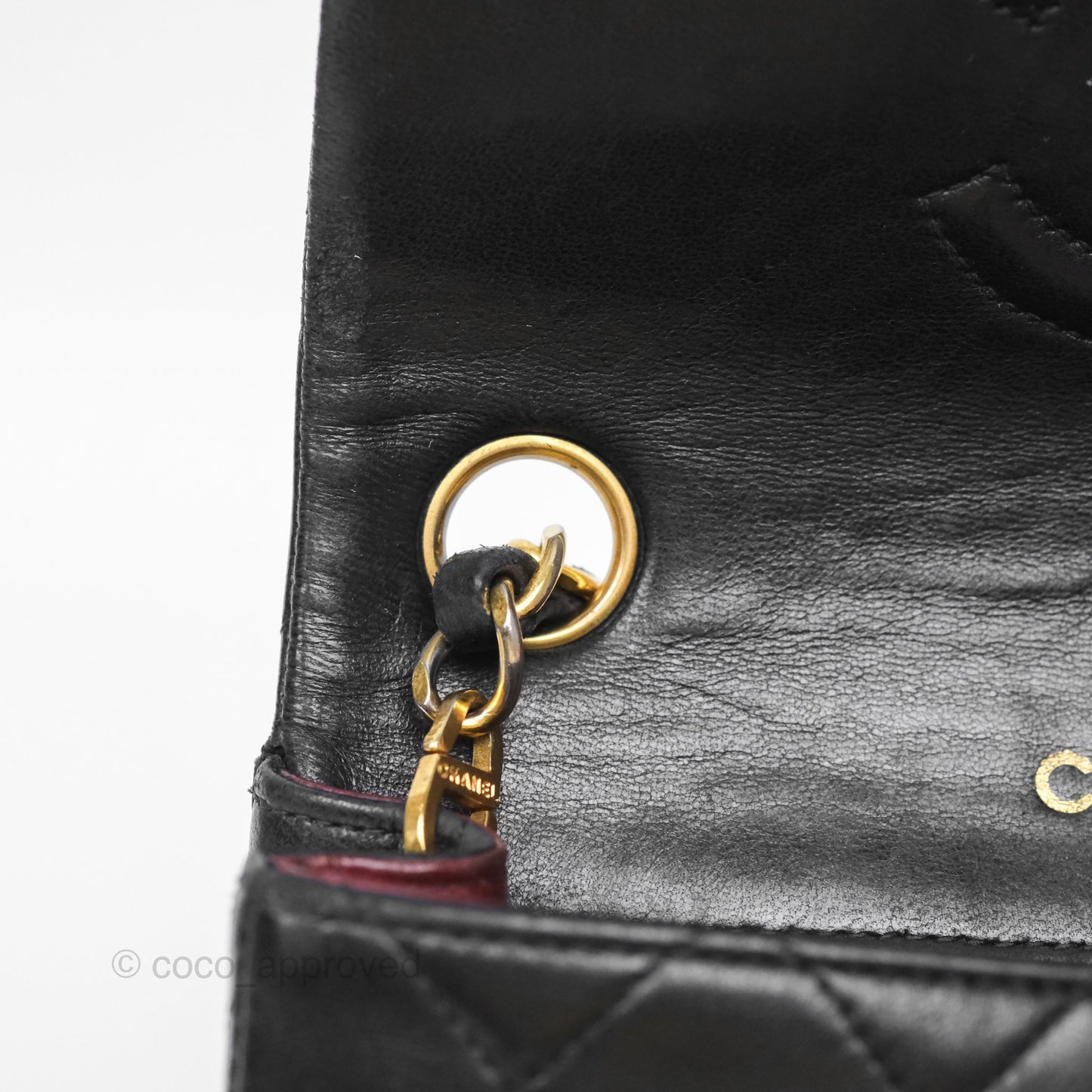 Chanel Vintage Mini Square Black Lambskin 24K Gold Hardware