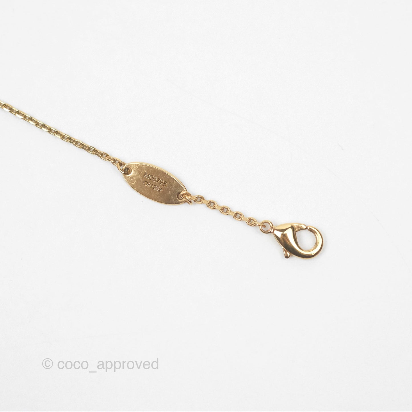 Louis Vuitton Vivienne Pearl Long Necklace Gold Tone