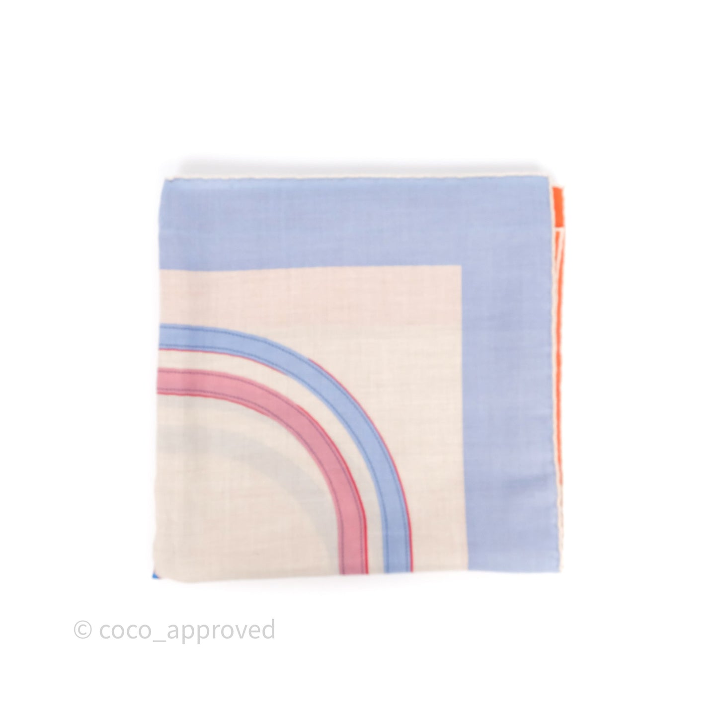 Hermes Brides De Gala App 140cm TD/ Orange/ Naturel/ Bleu Azur Cachemire Scarf