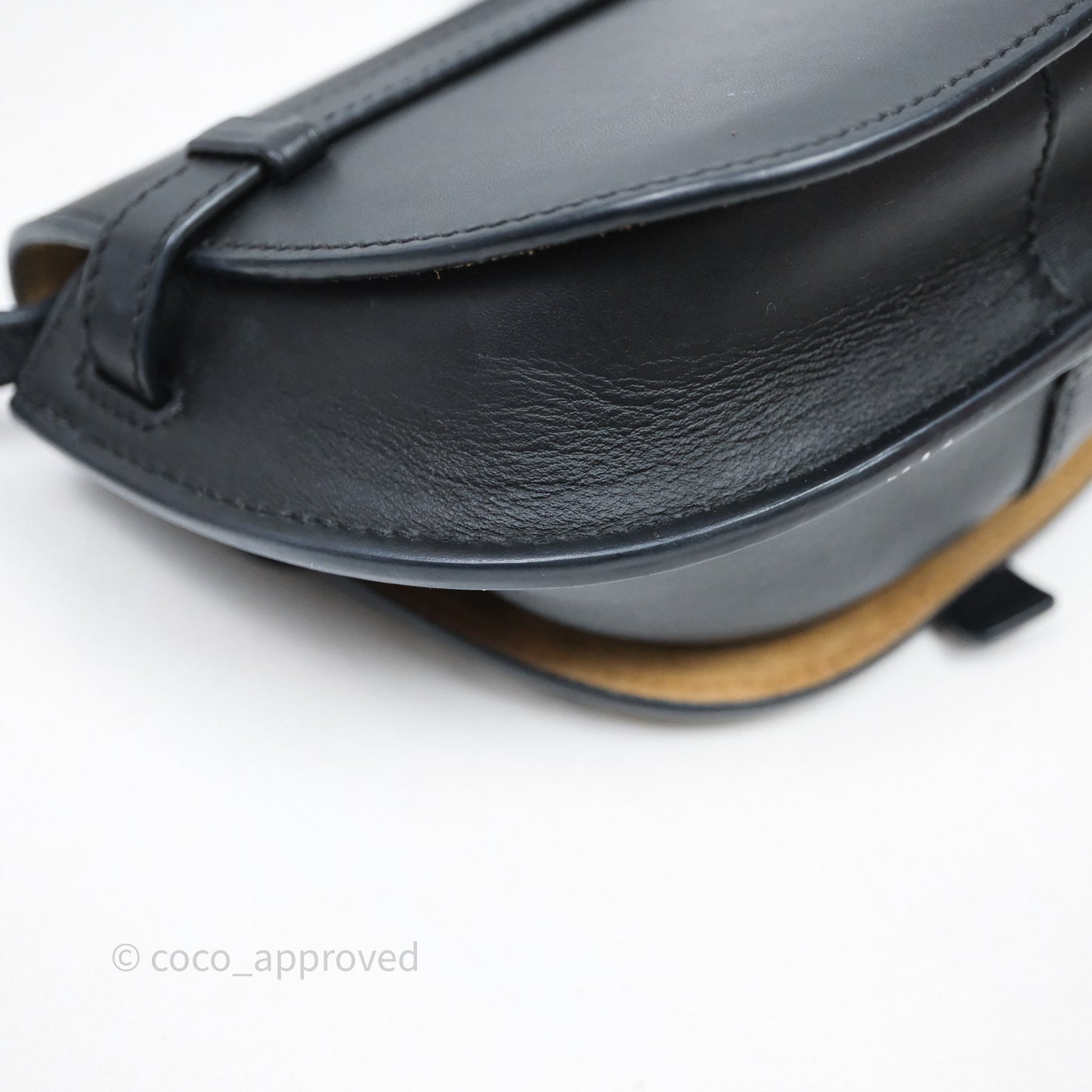 Loewe Mini Gate Dual Bag in Soft Calfskin & Jacquard Strap Black