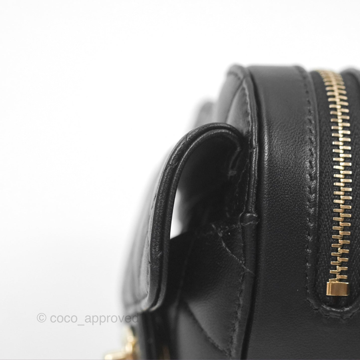 Chanel Mini Heart Belt Bag Black Lambskin Gold Hardware 22S