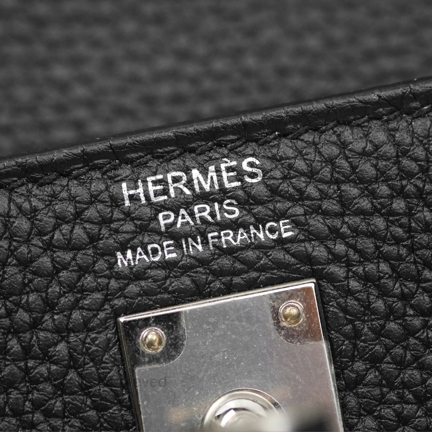 Hermès Retourne Kelly 25 Black Togo Palladium Hardware