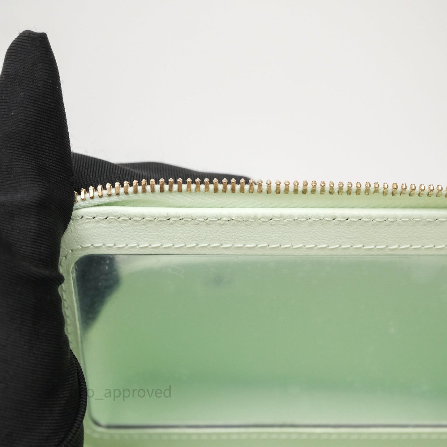 Chanel Vanity Rectangular Top Handle Mint Green Caviar Gold Hardware
