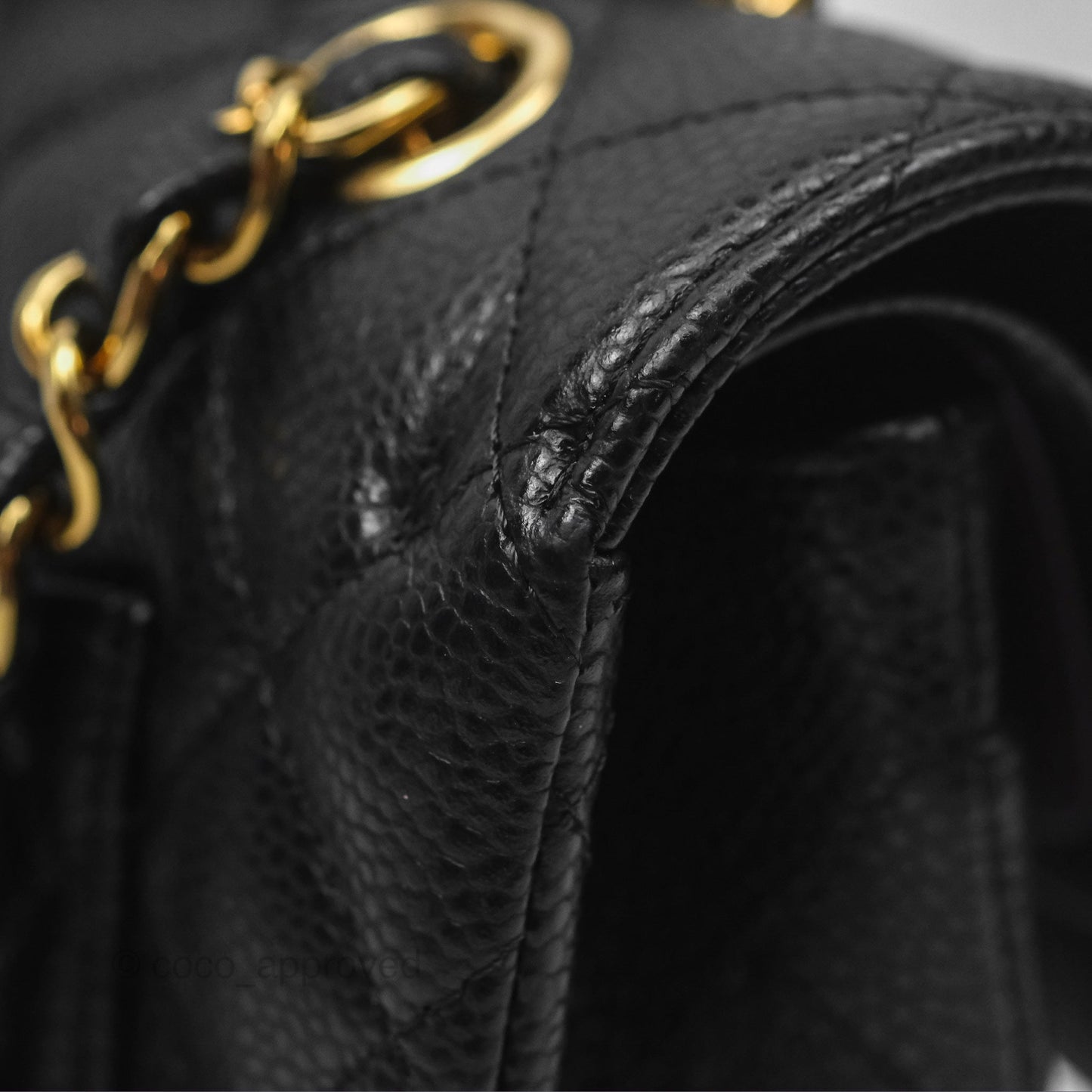 Chanel Small S/M Classic Flap Quilted Black Caviar Gold Hardware