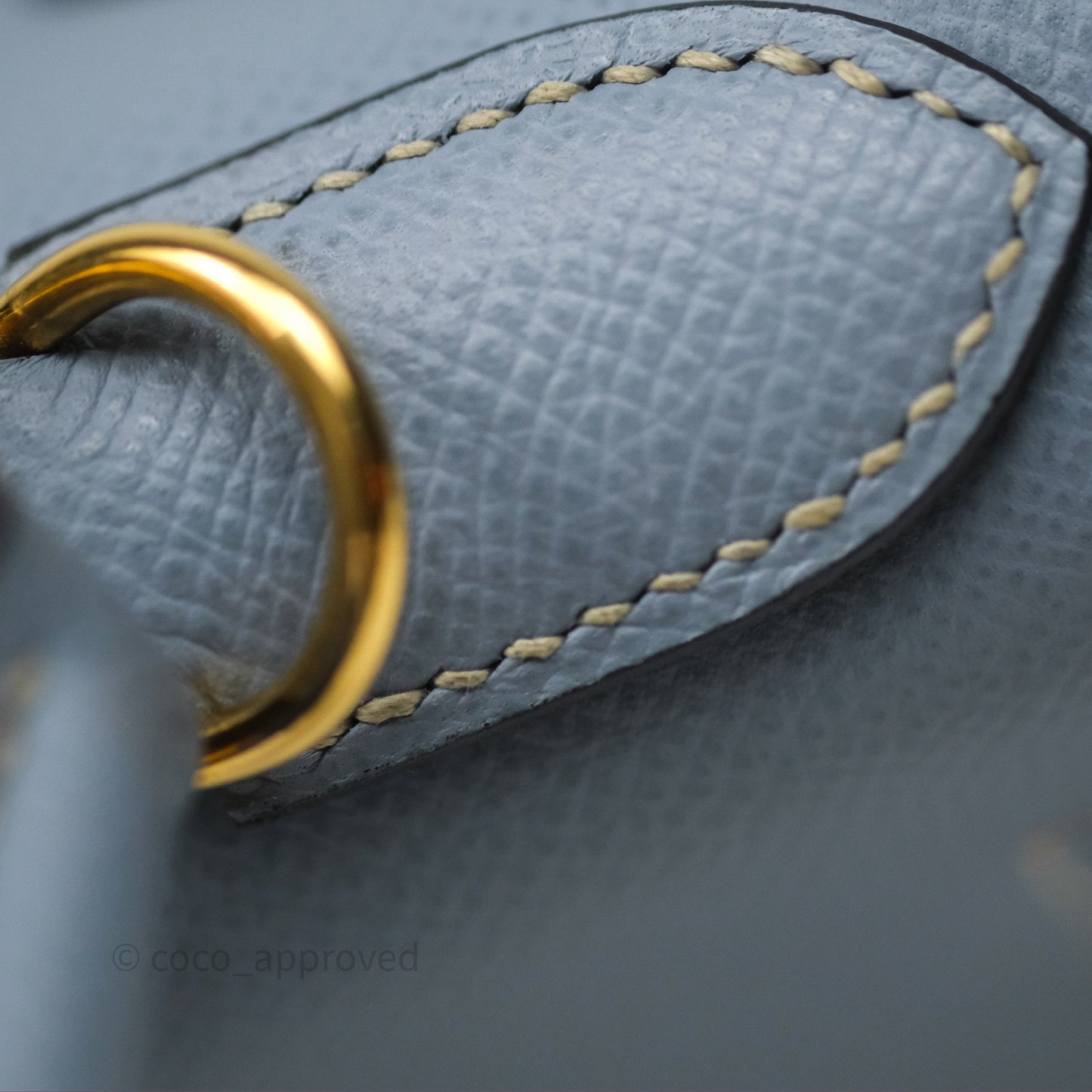 Hermès Kelly II 28 Sellier Bleu Lin J7 Epsom Gold Hardware