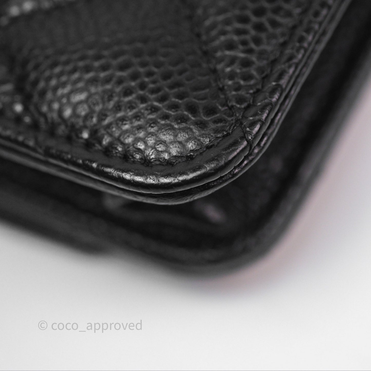 Chanel Quilted WOC Black Caviar Gold Hardware