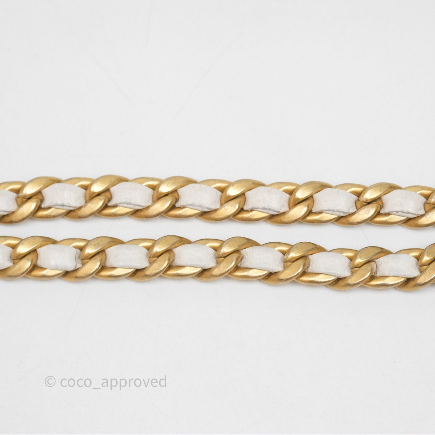 Chanel Large Quilted Sweet Classic Flap White Caviar Aged Gold Hardware